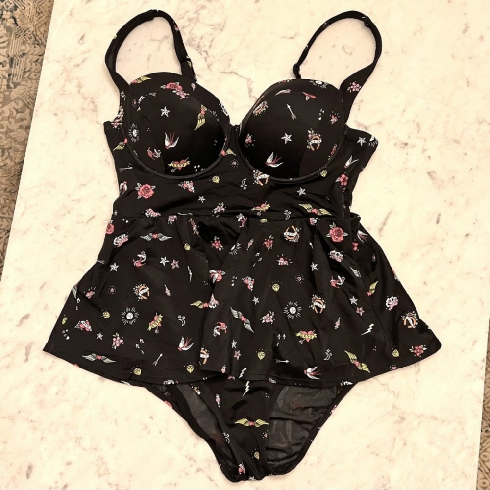 Torrid Tattoo Print Swimsuit